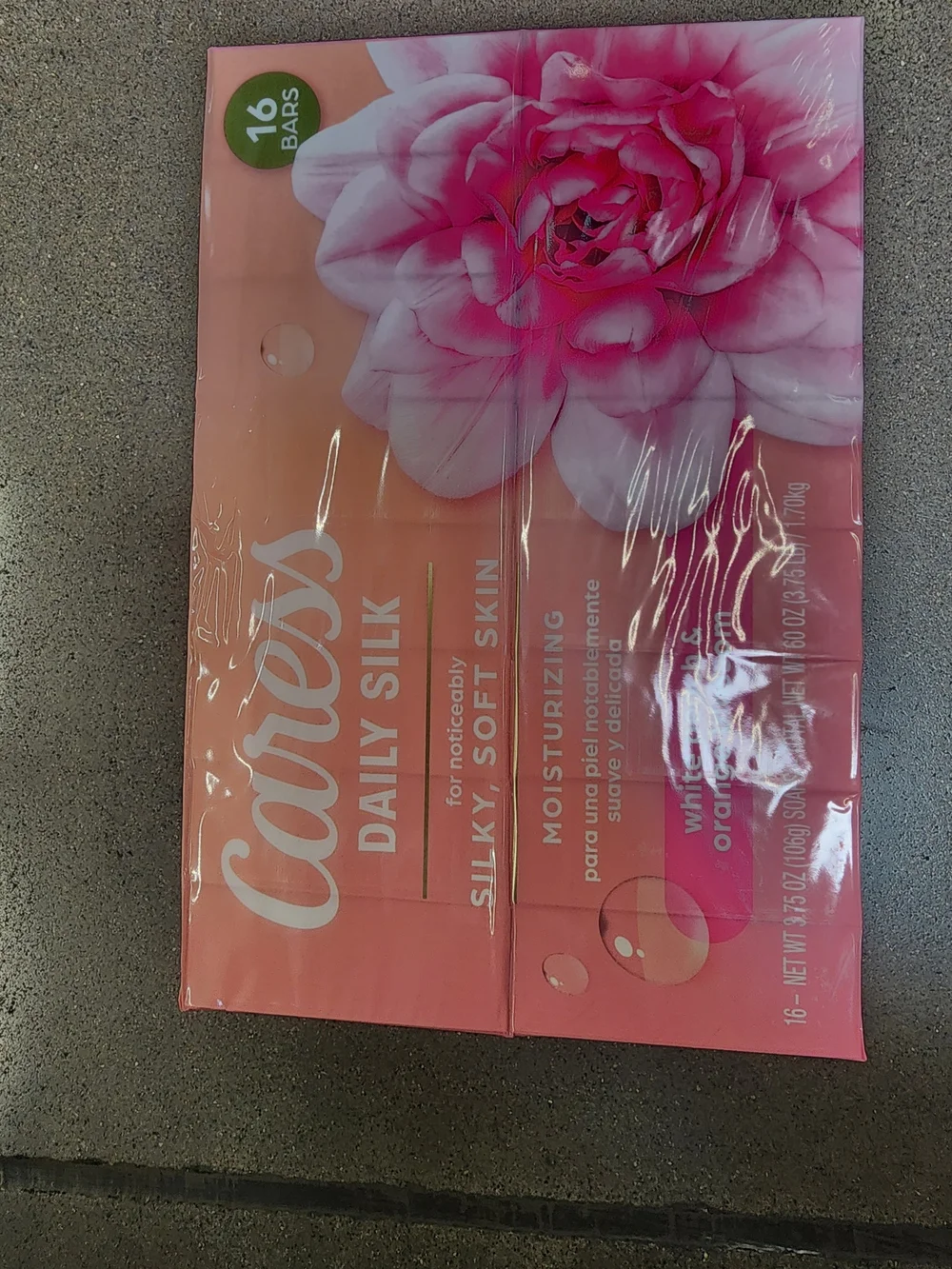 Caress Daily Silk Moisturizing Soap Bars - White Peach & Orange Blossom (Pink)